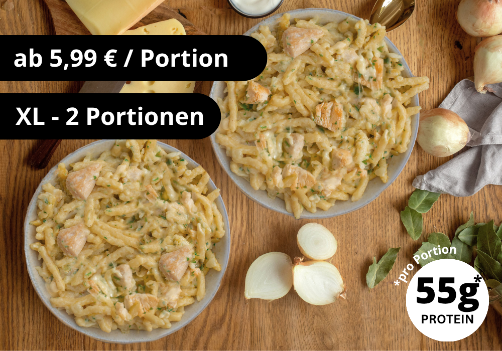 Spätzle au fromage et au poulet (XL, 2 portions)