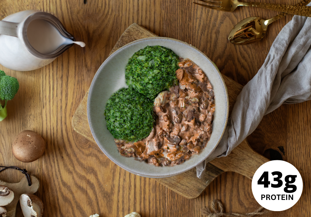 Poitrine de poulet à la crème de champignons