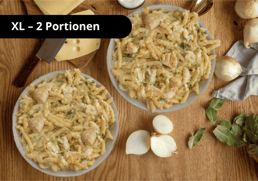 Spätzle au fromage et au poulet (XL, 2 portions)