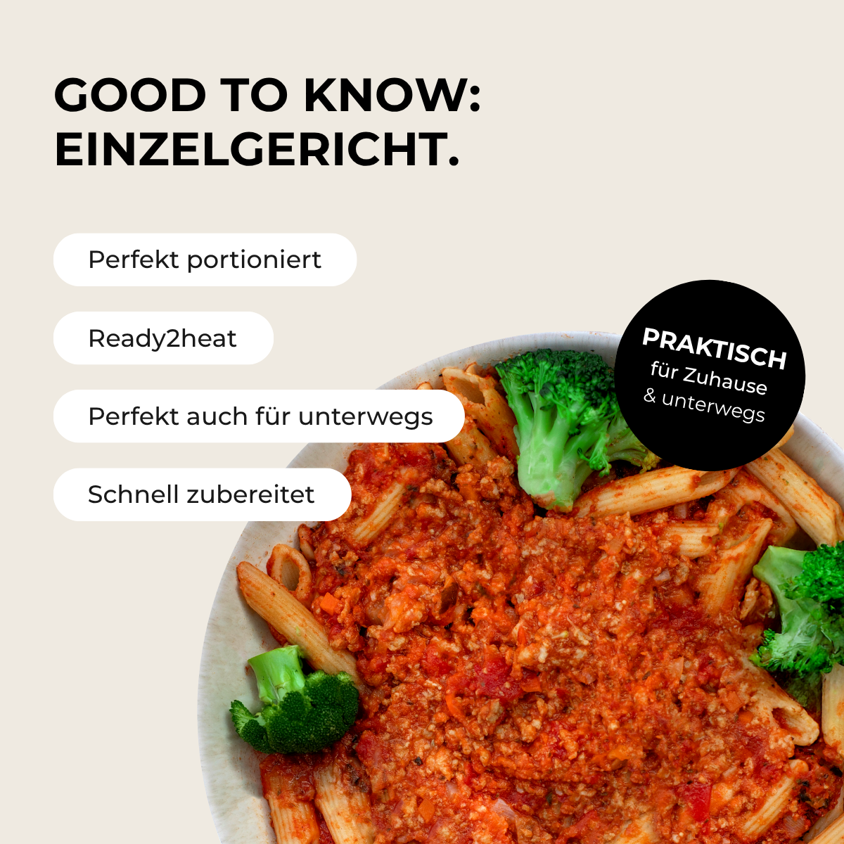 Protein Penne mit Bolognese