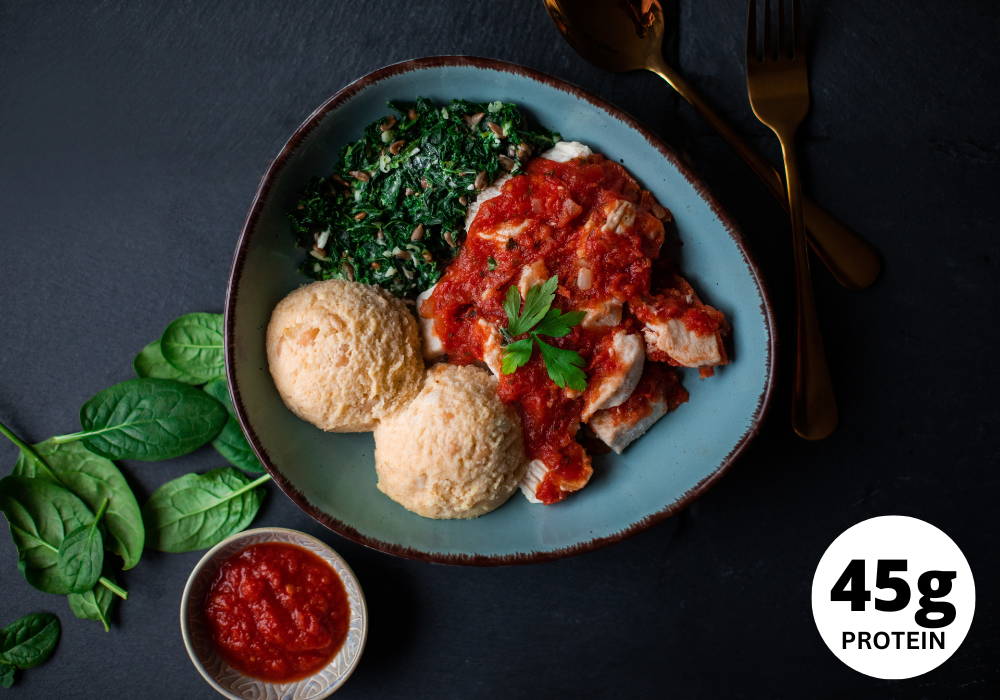 CH: Chicken with polenta