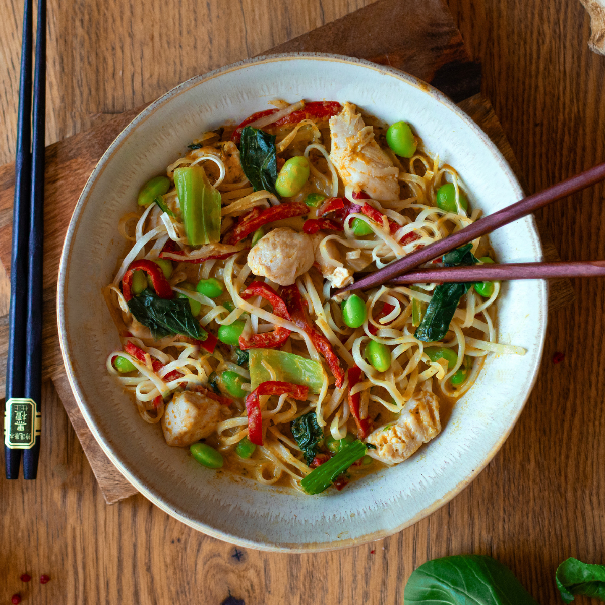 CH: Rice noodles in coconut sauce