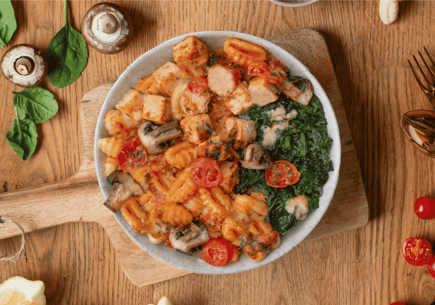 Gnocchi with salmon