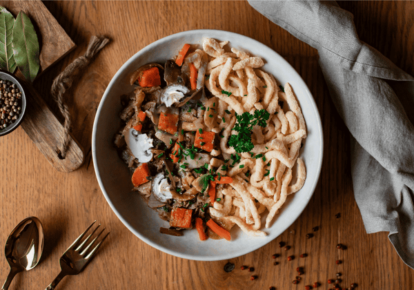 CH: Spaetzle with beef strips
