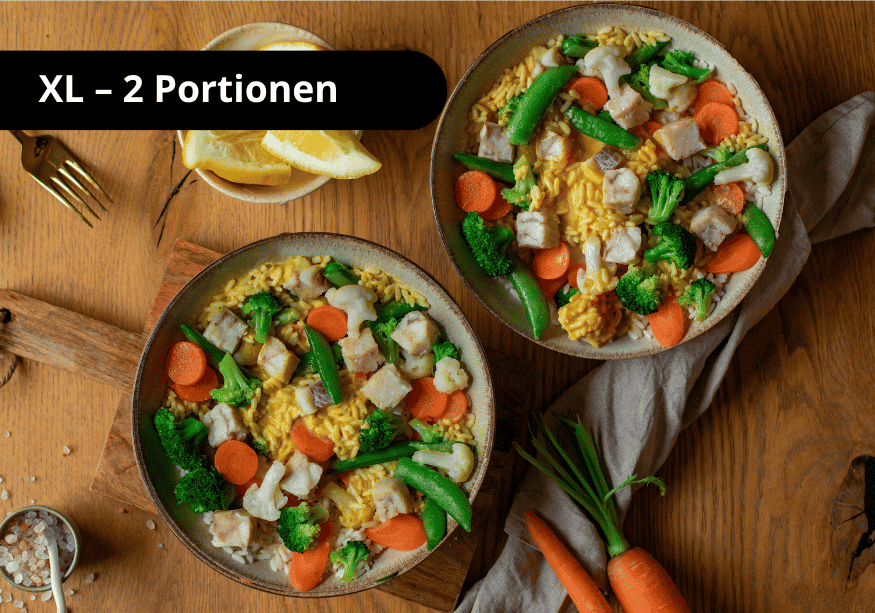 Pollock, rice & vegetables (XL, 2 portions)
