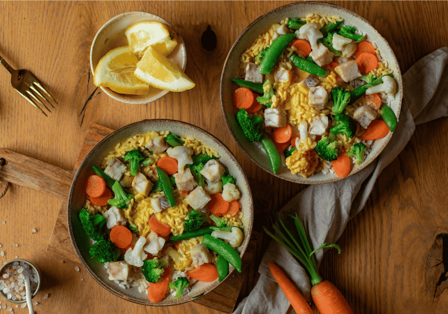 CH: Pollack, rice & vegetables (XL, 2 portions)
