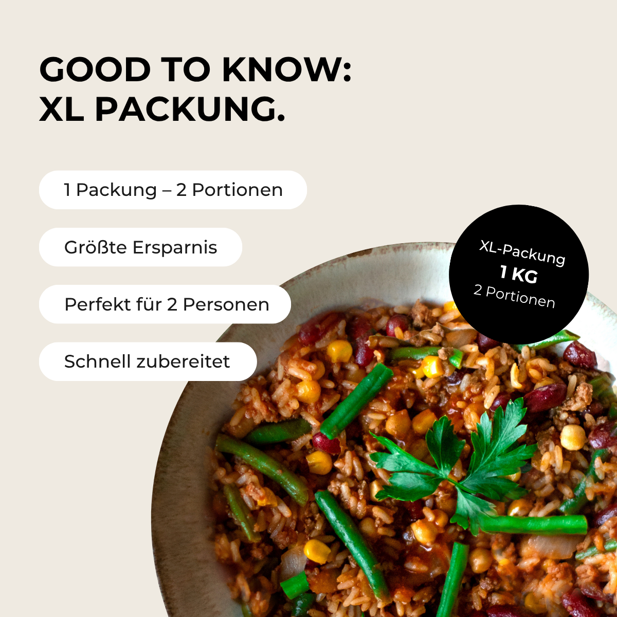 CH: Chili con carne (XL, 2 portions)