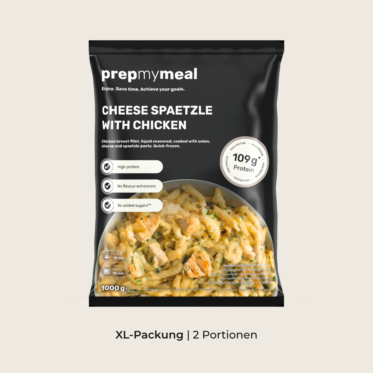 Cheese spaetzle with chicken (XL, 2 portions)