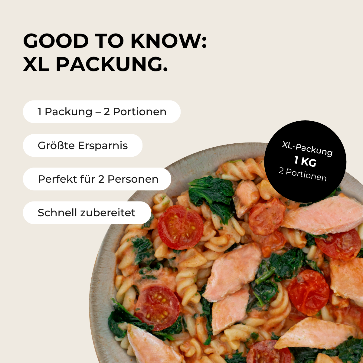 CH: Protein Pasta al Salmone (XL, 2 portions)