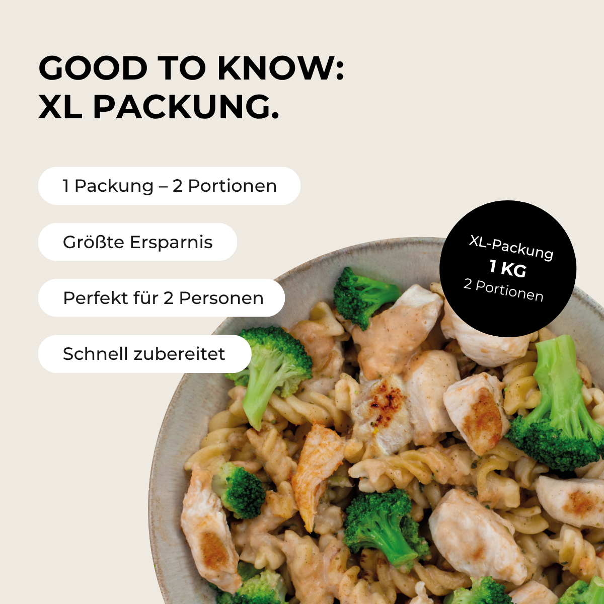 CH: Protein Pasta All'Alfredo (XL, 2 portions)