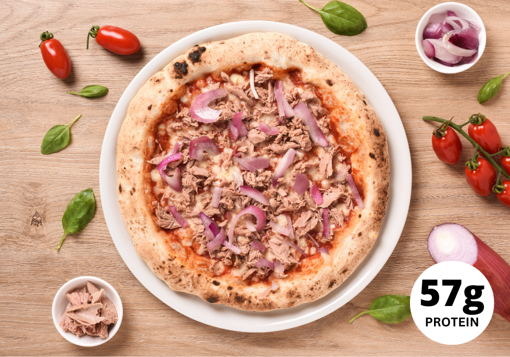 CH : Pizza protéinée au thon et à l'oignon