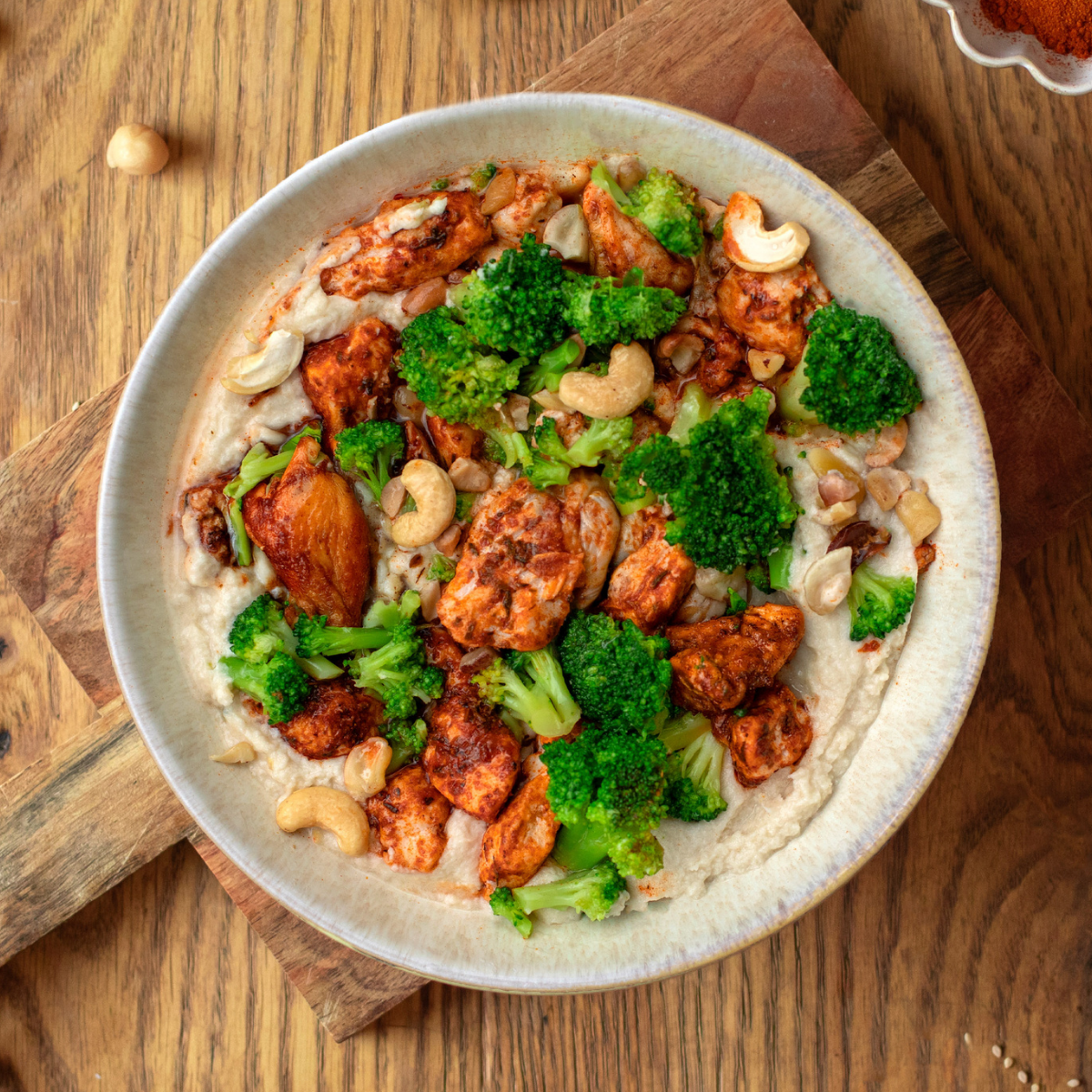 Poulet au houmous
