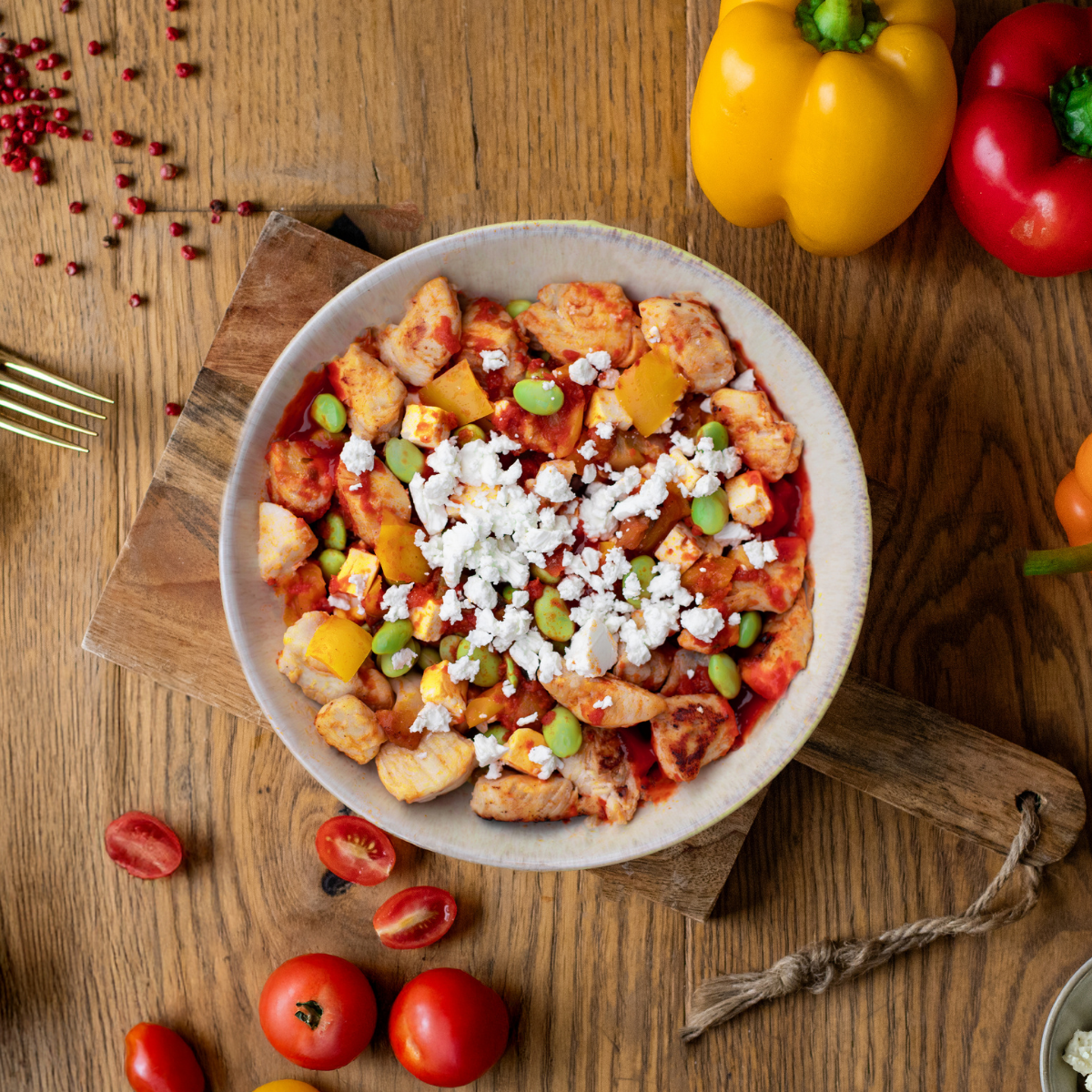 CH : Poulet aux légumes et au fromage