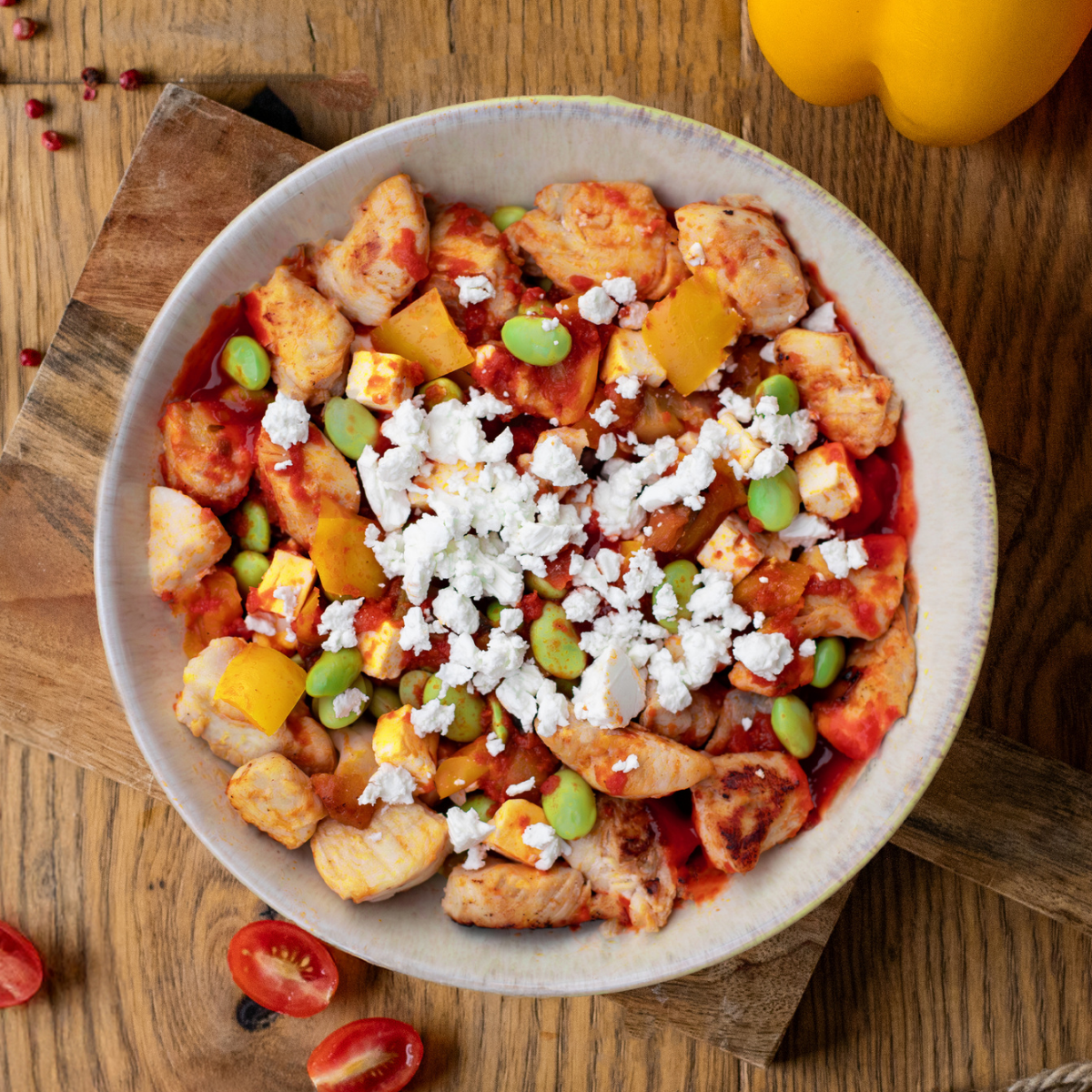CH : Poulet aux légumes et au fromage