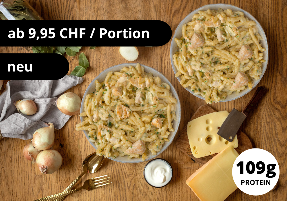 CH : Spätzle au fromage et au poulet (XL, 2 portions)