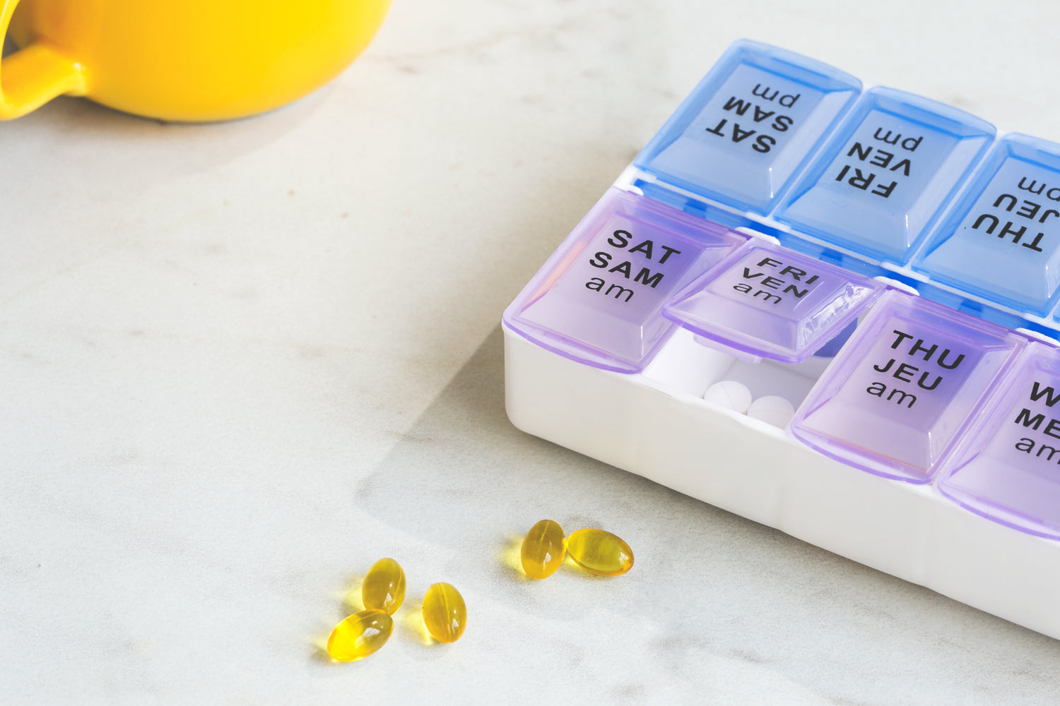 Suppléments, pilules, vitamines