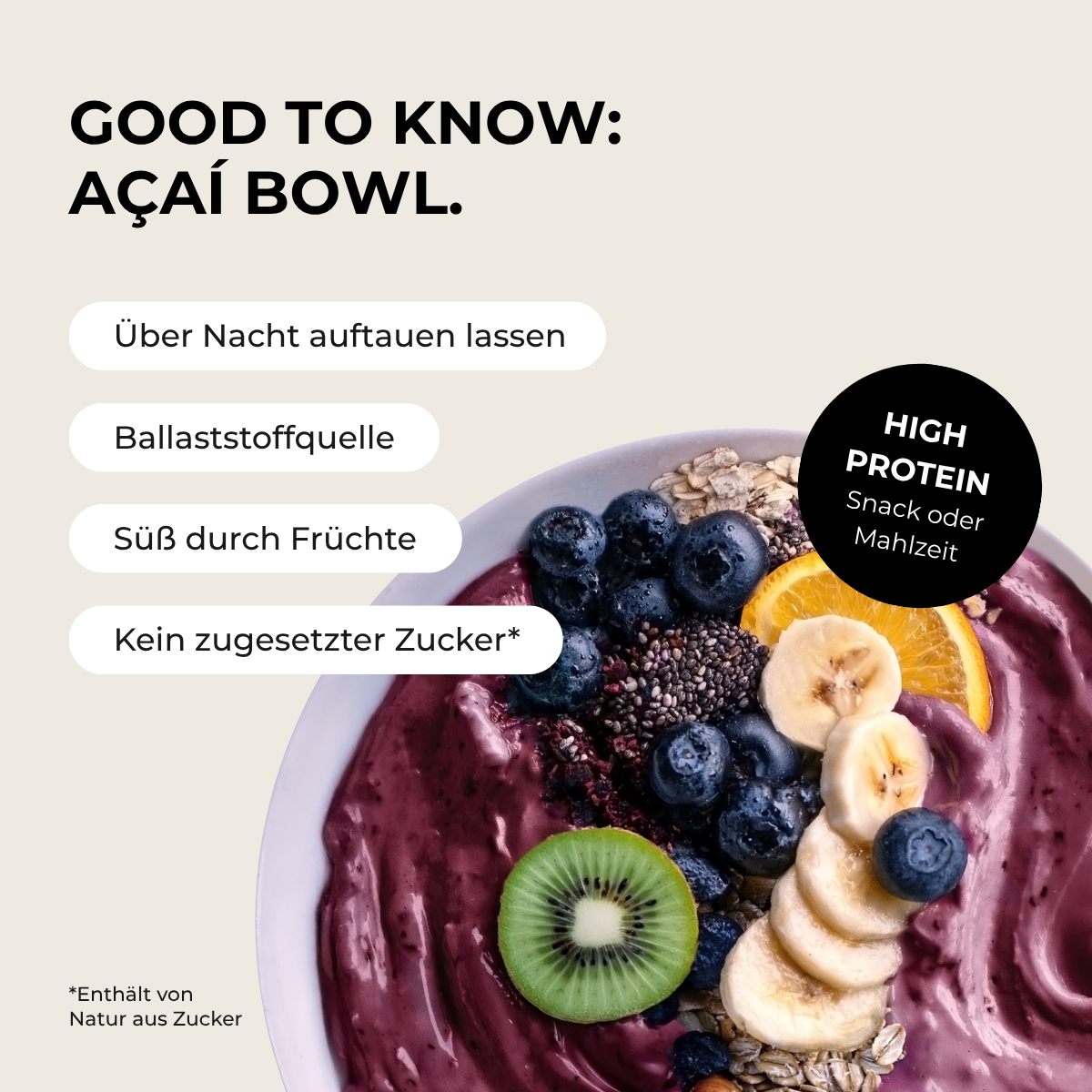 High Protein Açaí Bowl (3 Packungen) (ausverkauft)
