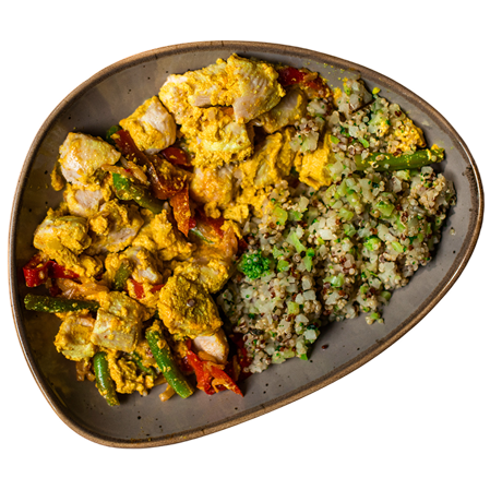 Gelbes Curry mit Hähnchenbrust