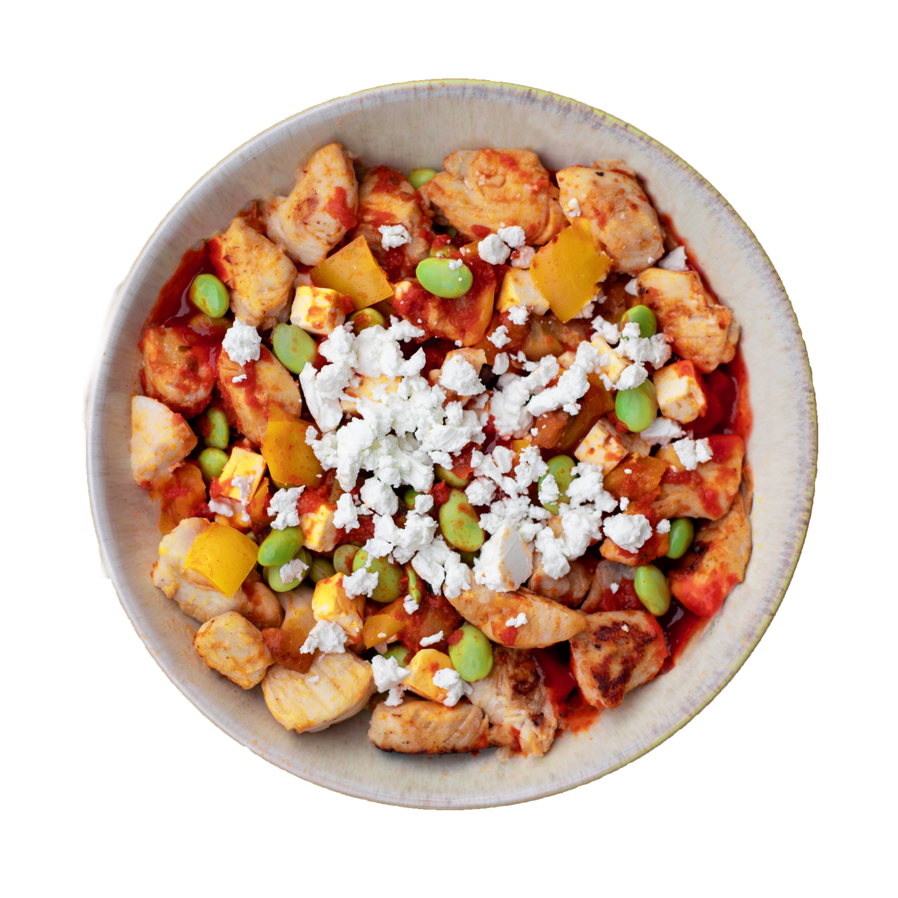 Hähnchen mit Gemüse und Käse