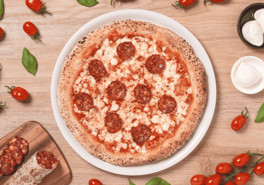 Protein Pizza Spicy Beef Salami