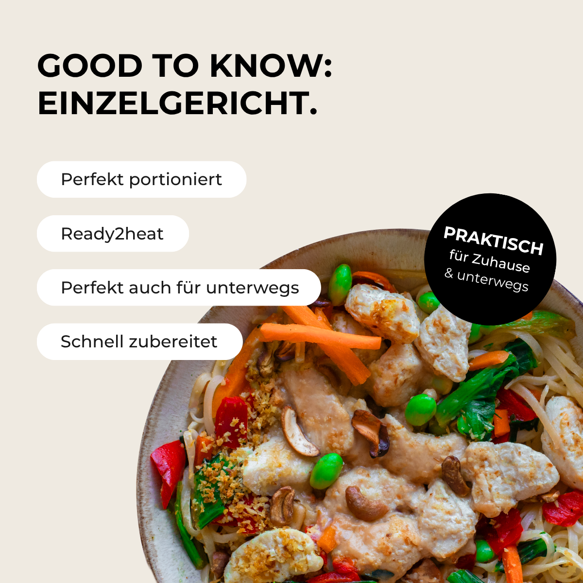 Reisnudeln mit Hähnchen