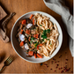Spätzle mit Rinderstreifen