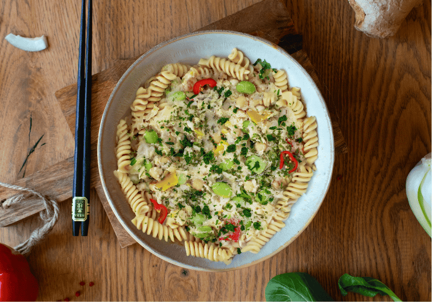 Protein Fusilli mit Zitronengras-Sauce