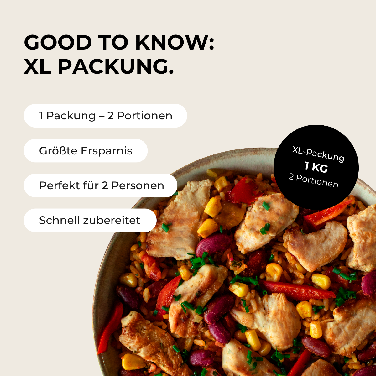 Hähnchen Fajita Bowl (XL, 2 Portionen)