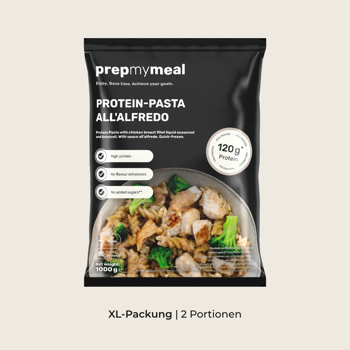 CH: Protein Pasta All'Alfredo (XL, 2 Portionen)
